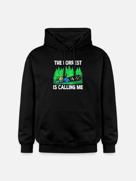 Tronçonneuse déclaration boiseries arbre bûcheron - Sweat à capuche Softstyle® Gildan Unisexe - noir