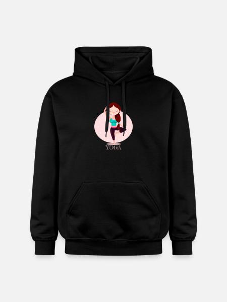 Yoga-Mädchen - Gildan Unisex Softstyle® Midweight Hoodie - Schwarz