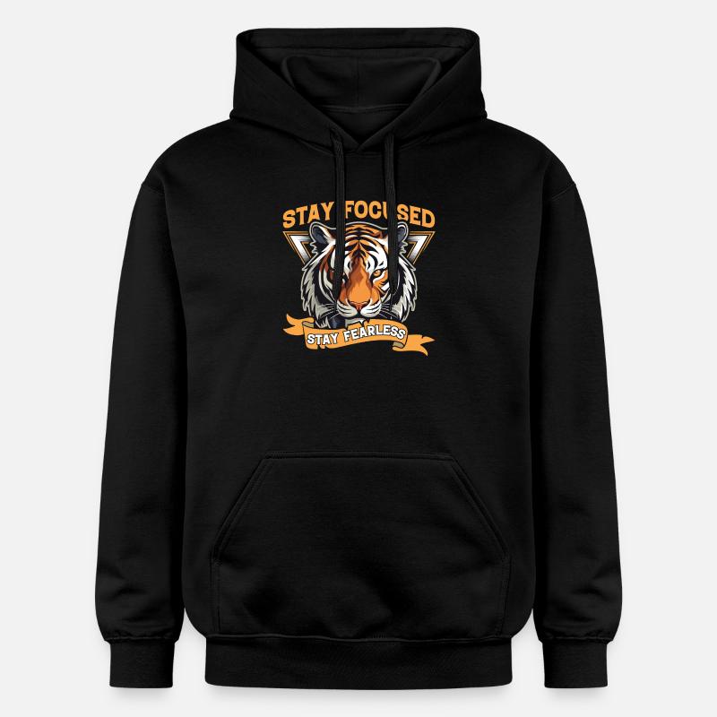 Restez concentré, restez sans peur - Sweat à capuche Softstyle® Gildan Unisexe - noir