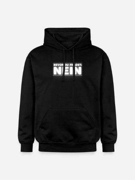 Bevor Du Fragst NEIN - Gildan Unisex Softstyle® Midweight Hoodie - Schwarz