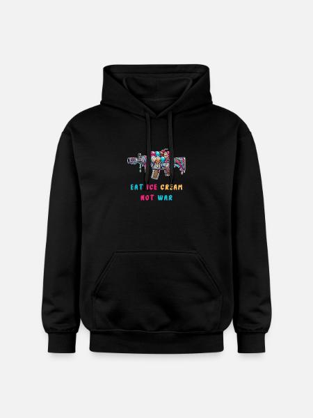 Eiscreme statt Krieg - Gildan Unisex Softstyle® Midweight Hoodie - Schwarz
