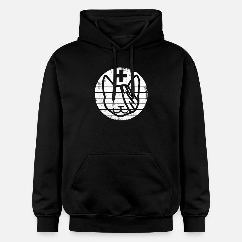 Premiers secours pour chats - Sweat à capuche Softstyle® Gildan Unisexe - noir