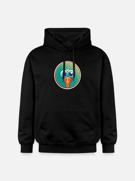 Oiseau tropical comique - Sweat à capuche Softstyle® Gildan Unisexe - noir
