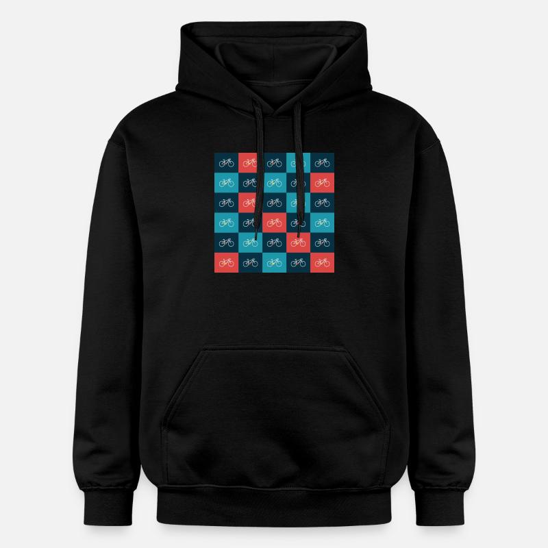 Motif de vélo vibrant Artwork - Sweat à capuche Softstyle® Gildan Unisexe - noir