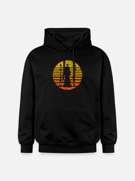 Motif d’échecs avec roi - Sweat à capuche Softstyle® Gildan Unisexe - noir