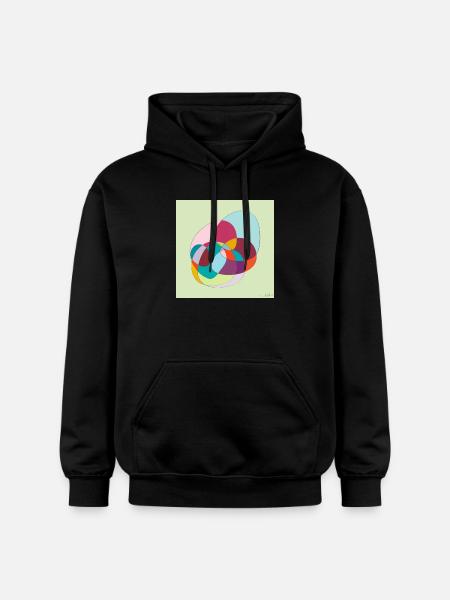 Verschlungene Farbübergänge - Gildan Unisex Softstyle® Midweight Hoodie - Schwarz