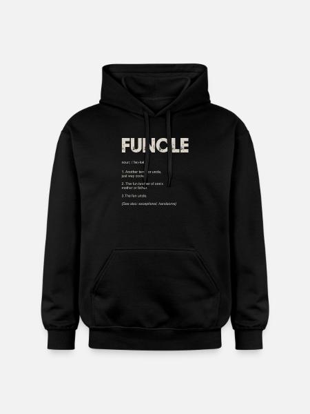 Funcle Typography Tee Design - Gildan Unisex Softstyle® Midweight Hoodie - black