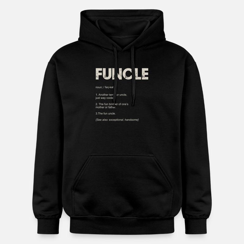 Foncle Typography Tee Design - Sweat à capuche Softstyle® Gildan Unisexe - noir