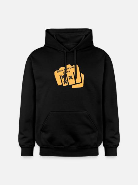 Fists Card Graphic - Gildan Unisex Softstyle® Midweight Hoodie - black