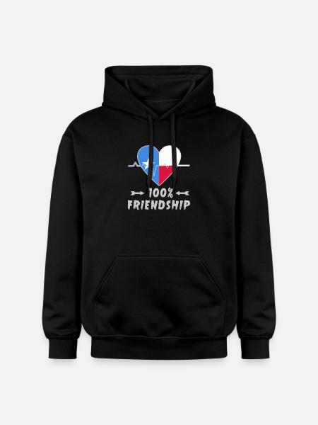 Somalia und Polen 100% Freundschaft - Gildan Unisex Softstyle® Midweight Hoodie - Schwarz