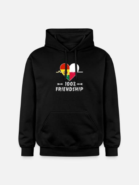 Bolivia and Poland 100% friendship - Gildan Unisex Softstyle® Midweight Hoodie - black