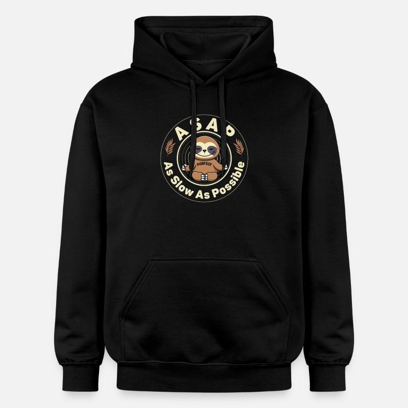 ASAP As Slow As Possible - Gildan Unisex Softstyle® Midweight Hoodie - black