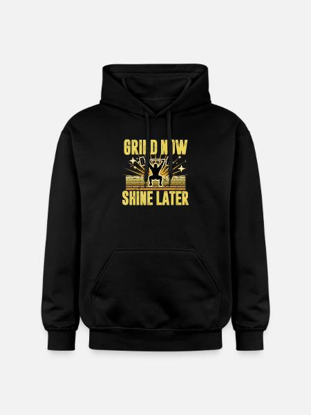 Motivation Fitness Barre-Squat Design - Gildan Unisex Softstyle® Midweight Hoodie - black