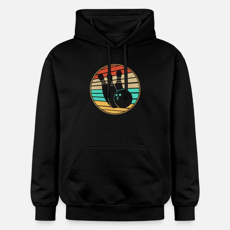 Bowling Rétro - Sweat à capuche Softstyle® Gildan Unisexe - noir