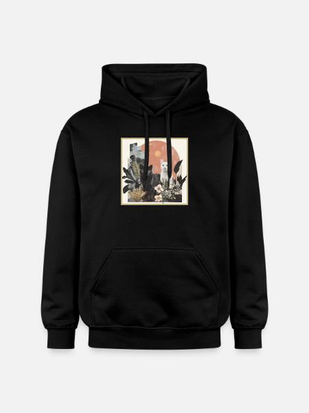 collage de chats - Sweat à capuche Softstyle® Gildan Unisexe - noir