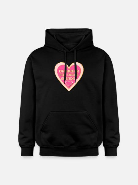 SPENDERIN DANKBARKEIT - SPENDE HERZ - Gildan Unisex Softstyle® Midweight Hoodie - Schwarz