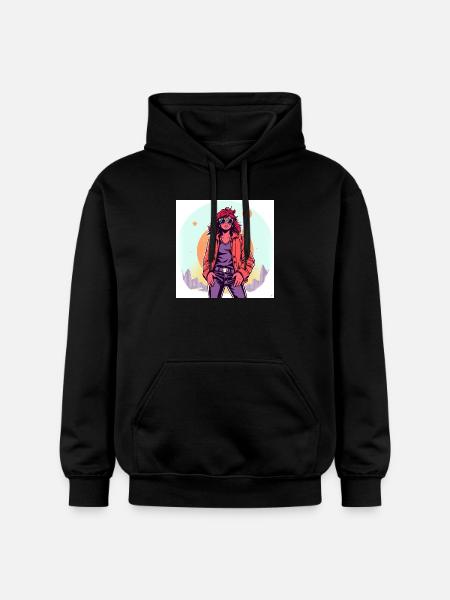90's Style - Gildan Unisex Softstyle® Midweight Hoodie - black