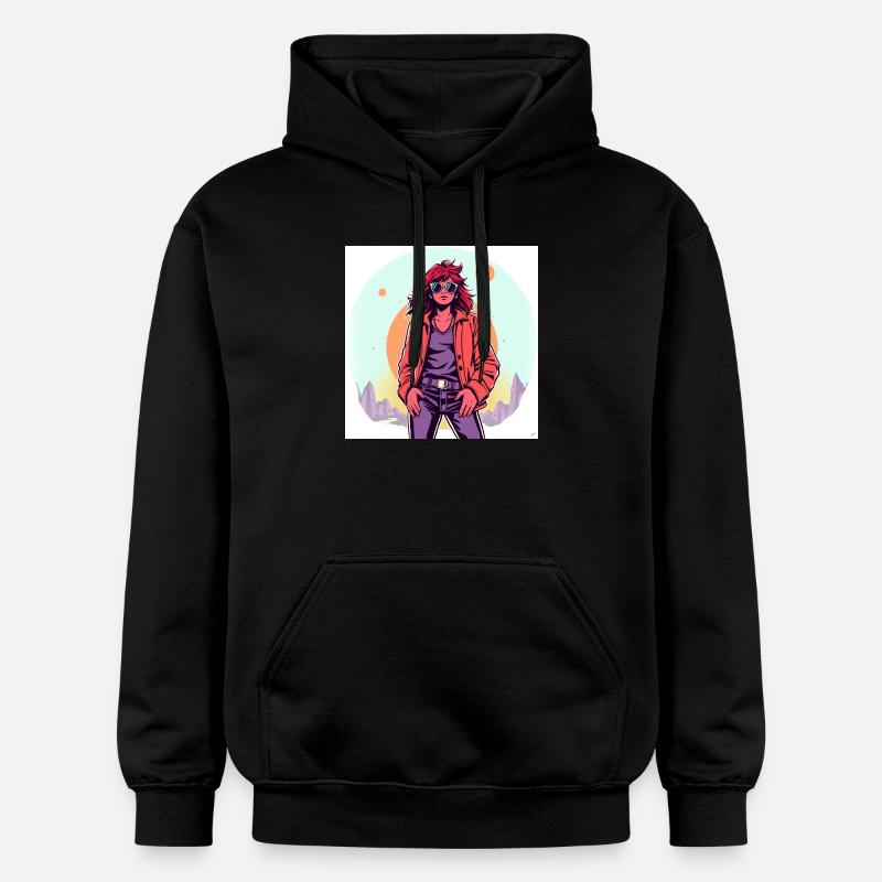 Style des années 90 - Sweat à capuche Softstyle® Gildan Unisexe - noir