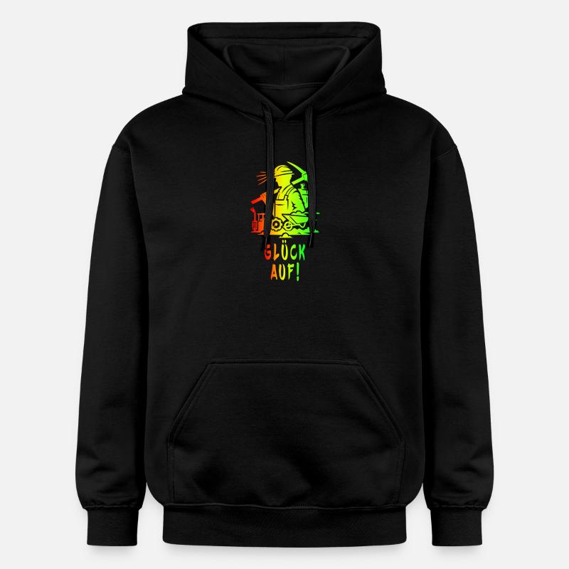 Bonne chance! Conception minière - Sweat à capuche Softstyle® Gildan Unisexe - noir