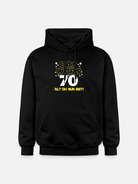 70th Birthday , Birthday Gift - Gildan Unisex Softstyle® Midweight Hoodie - black