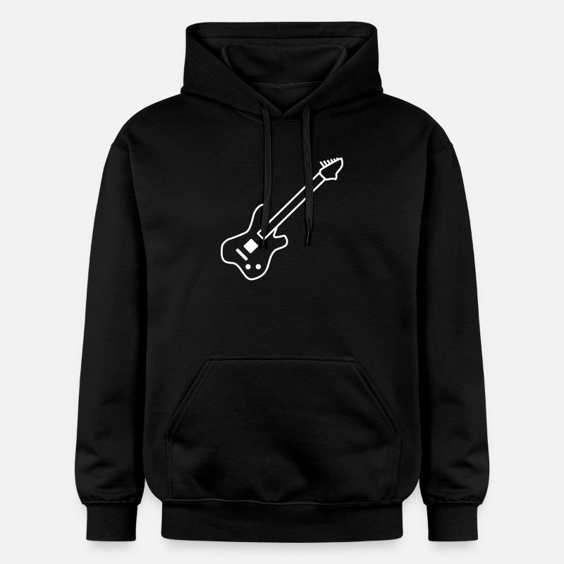E-Gitarre Gitrarre Musik Rock - Gildan Unisex Softstyle® Midweight Hoodie - Schwarz