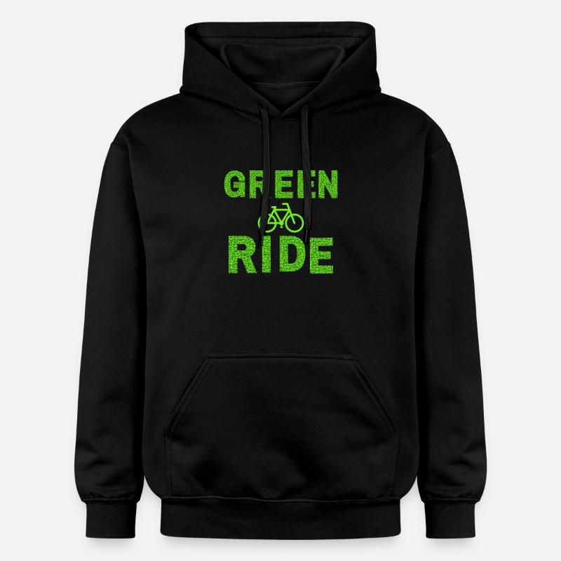 GREEN RIDE - Sweat à capuche Softstyle® Gildan Unisexe - noir