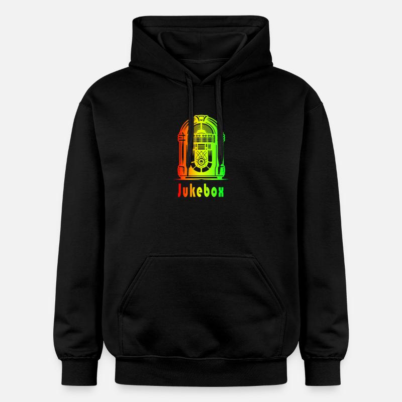 Jukebox rétro – Rainbow Vibes - Sweat à capuche Softstyle® Gildan Unisexe - noir