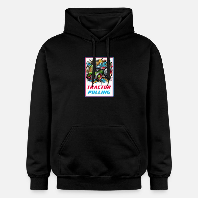 Tractor Pulling Power - Gildan Unisex Softstyle® Midweight Hoodie - Schwarz