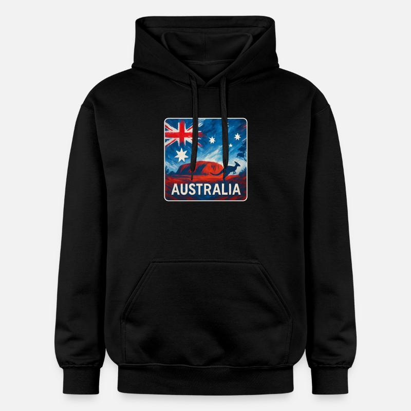 Conception de l’Outback australien - Sweat à capuche Softstyle® Gildan Unisexe - noir