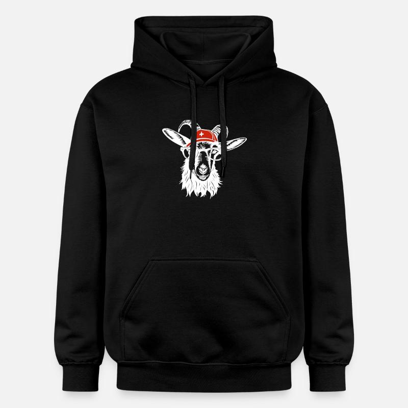 Billy bouc blanc - Sweat à capuche Softstyle® Gildan Unisexe - noir