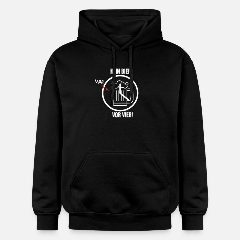 KEIN BIER VOR VIER! - Gildan Unisex Softstyle® Midweight Hoodie - Schwarz