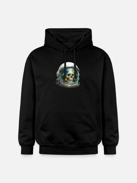 Astronautenhelm Aquarium Kunst mit Fischen - Gildan Unisex Softstyle® Midweight Hoodie - Schwarz