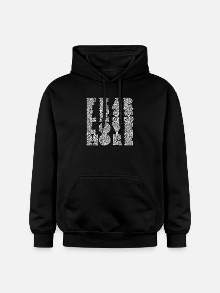 Elegant ornamental lettering - Gildan Unisex Softstyle® Midweight Hoodie - black