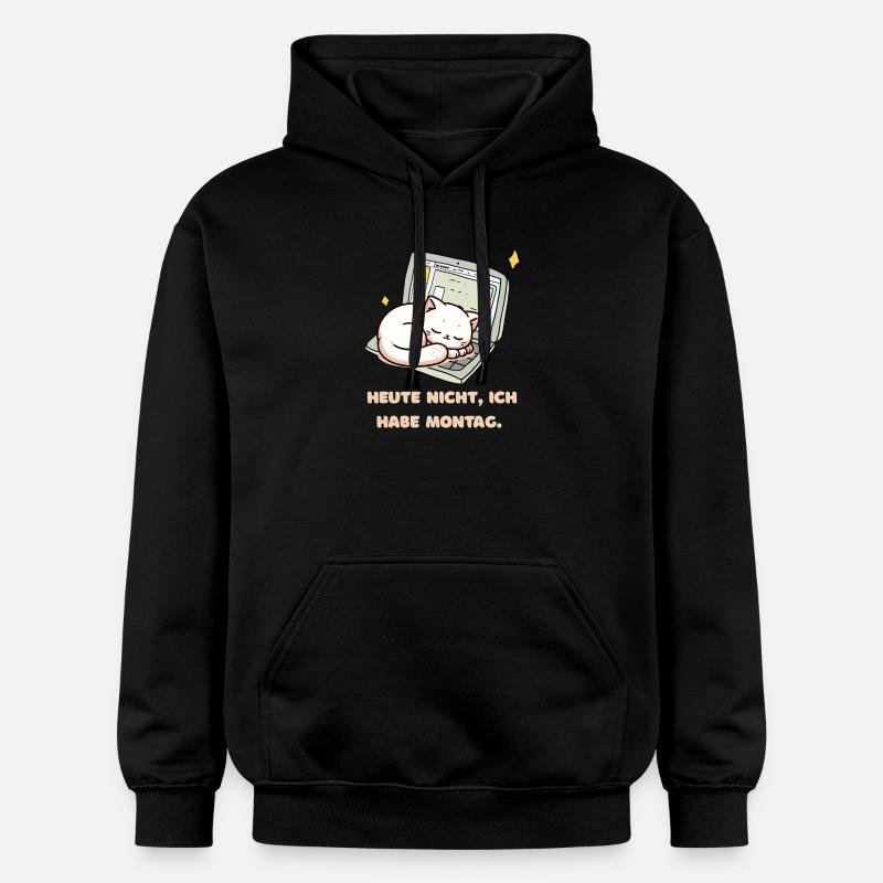 Pas aujourd’hui, c’est lundi - Sweat à capuche Softstyle® Gildan Unisexe - noir