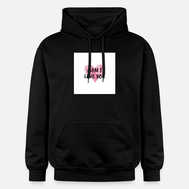 Maman, je t’aime - Sweat à capuche Softstyle® Gildan Unisexe - noir
