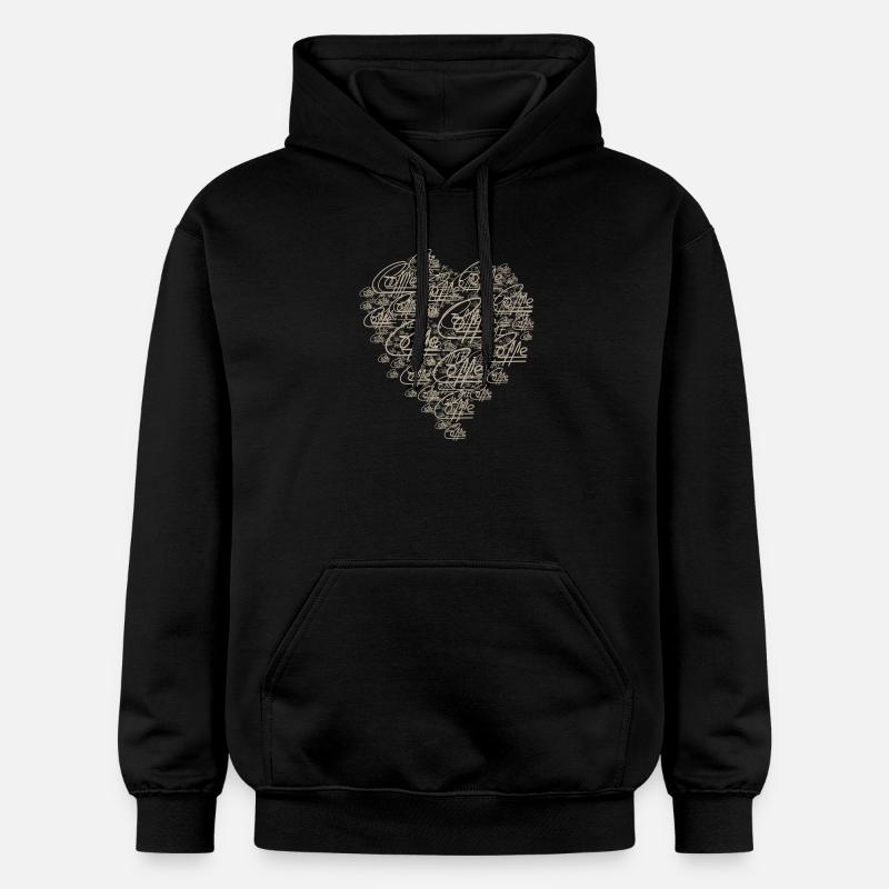 L’amour du café V1 - Sweat à capuche Softstyle® Gildan Unisexe - noir