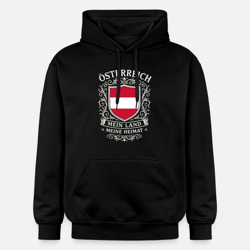 Autriche - Mon pays - Ma maison - Sweat à capuche Softstyle® Gildan Unisexe - noir