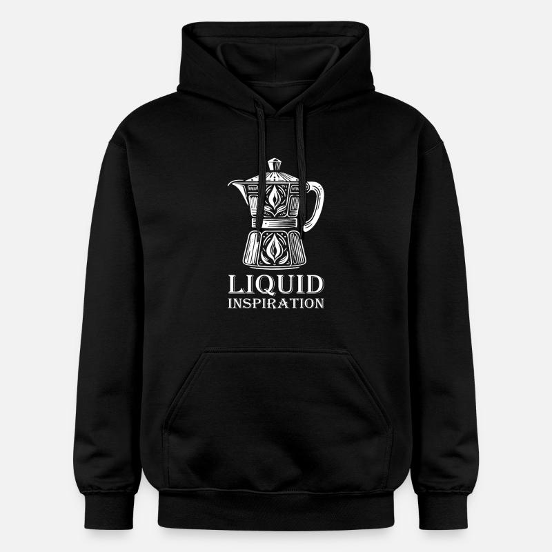 Conception de cafetière – Liquid Inspiration - Sweat à capuche Softstyle® Gildan Unisexe - noir