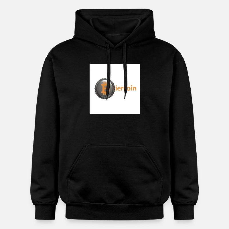 BierCoin Bitcoin Logo - Sweat à capuche Softstyle® Gildan Unisexe - noir