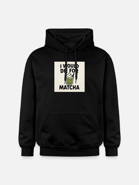 Je mourrais pour le Matcha - Sweat à capuche Softstyle® Gildan Unisexe - noir