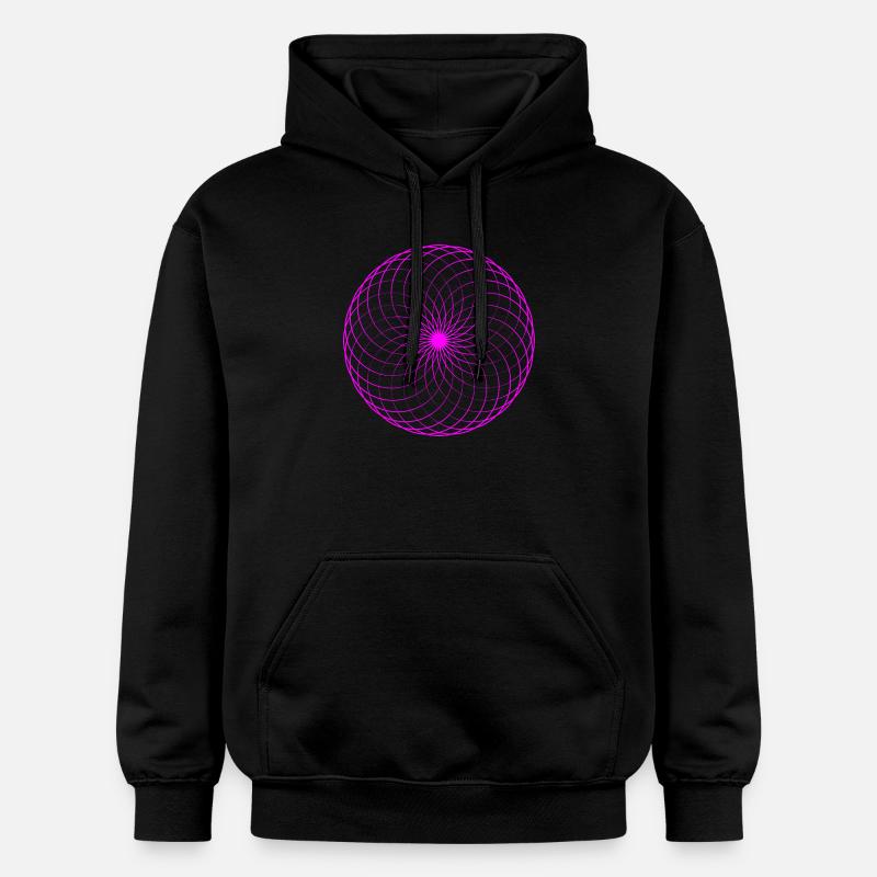 Tore en filet spirale néon - Sweat à capuche Softstyle® Gildan Unisexe - noir