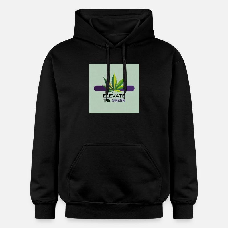 Elevate The Green Feuille de Cannabis - Sweat à capuche Softstyle® Gildan Unisexe - noir