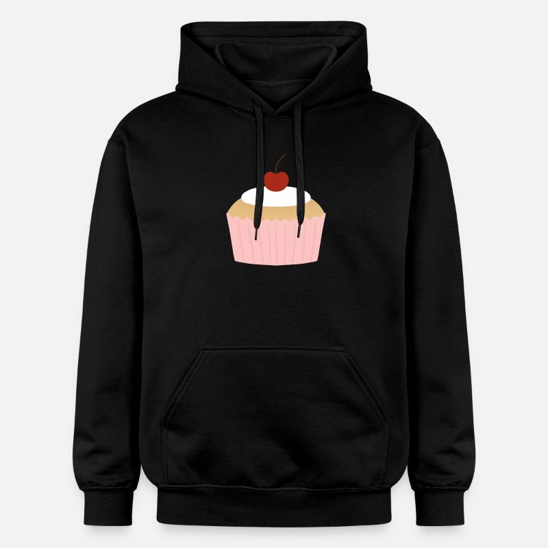 Cupcake pastel à la cerise - Sweat à capuche Softstyle® Gildan Unisexe - noir