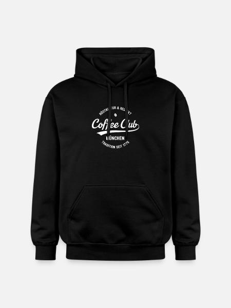 Kaffee Club München Badge Abzeichen - Gildan Unisex Softstyle® Midweight Hoodie - black