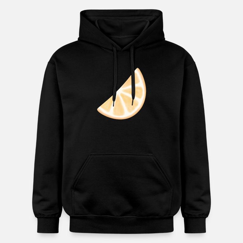 Tranche d’orange aquarelle éclat - Sweat à capuche Softstyle® Gildan Unisexe - noir