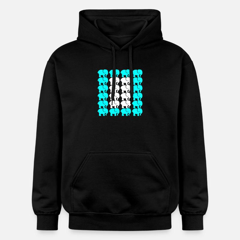 Éléphant - Sweat à capuche Softstyle® Gildan Unisexe - noir