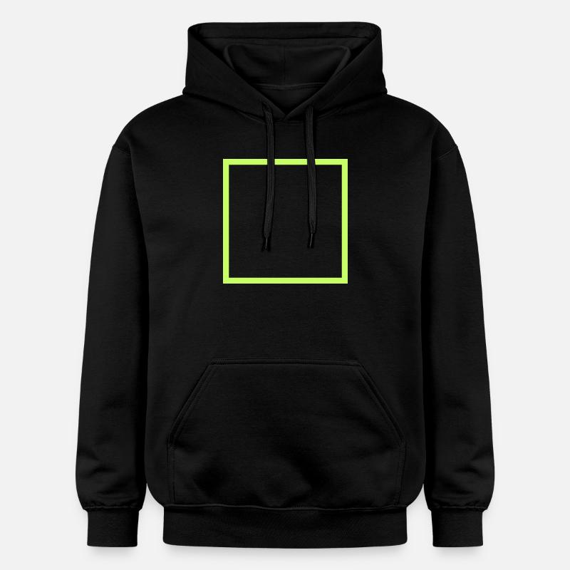 Carré noir avec cadre néon - Sweat à capuche Softstyle® Gildan Unisexe - noir