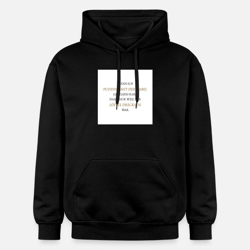 Pudding à la fourchette - Sweat à capuche Softstyle® Gildan Unisexe - noir