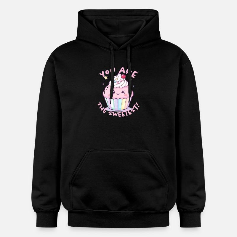 Du Bist Der Süßeste Cupcake - Gildan Unisex Softstyle® Midweight Hoodie - Schwarz