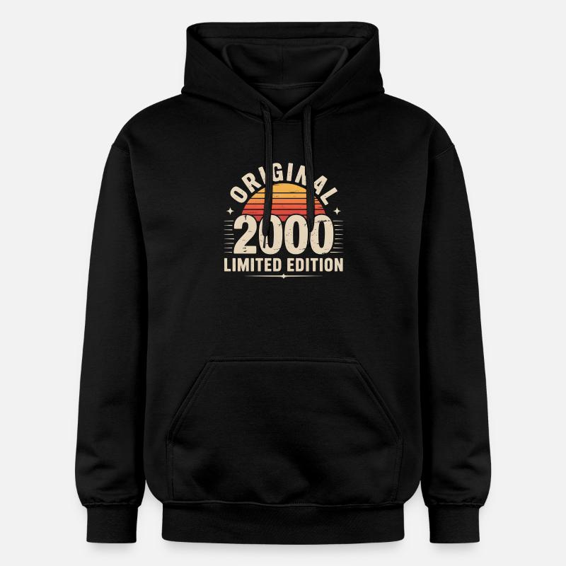 Sunset Retro 2000 Limitierte Auflage - Gildan Unisex Softstyle® Midweight Hoodie - Schwarz